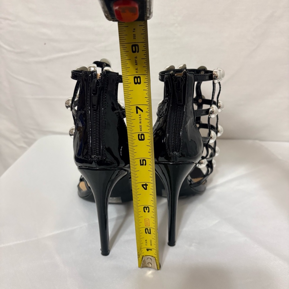Yoki black patent leather strappy sandals. - Picture 6 of 11